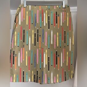 Elevenses Khaki Pencil Skirt, Size 6